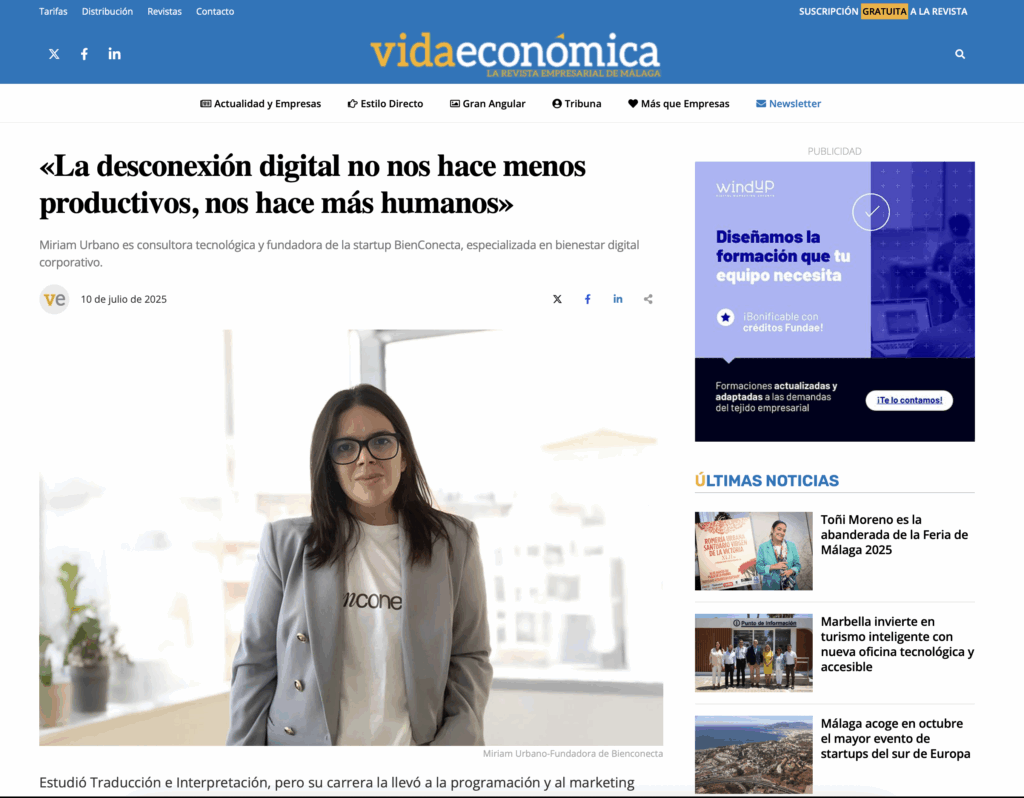 Entrevista Miriam Urbano - Vidaeconómica